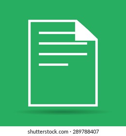 document icon paper sheet vector. flat design.