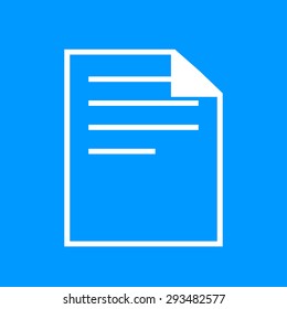 document icon paper sheet vector. flat design.