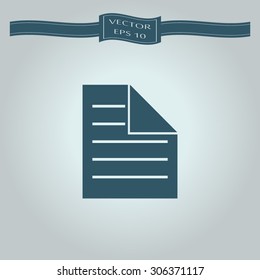 document icon paper sheet vector. flat design 