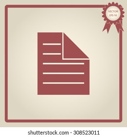 document icon paper sheet vector. flat design 
