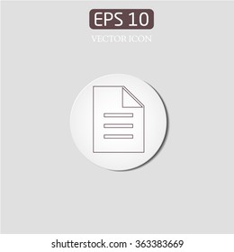 Document icon paper sheet vector.