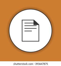 document icon paper sheet vector. flat design.