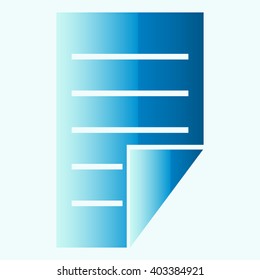 document icon paper sheet vector, flat design 