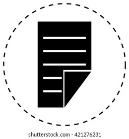 document icon paper sheet vector, flat design 