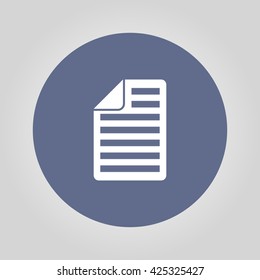 document icon paper sheet vector. flat design