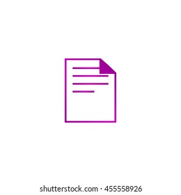 document icon paper sheet vector. flat design.