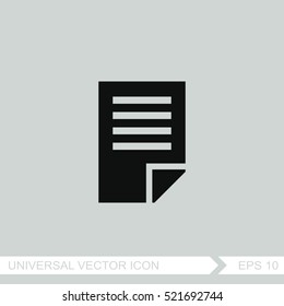 Document icon paper sheet vector.