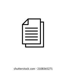 Document icon. Paper sign and symbol. File Icon
