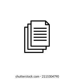 Document icon. Paper sign and symbol. File Icon