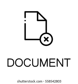 Document icon. Paper single high quality outline symbol for web design or mobile app. Thin line sign for design logo. Black outline pictogram on white background