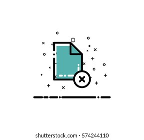 Document icon. Paper single high quality outline symbol for web design or mobile app. Thin line sign for design logo. Black outline pictogram on white background