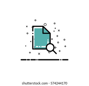 Document icon. Paper single high quality outline symbol for web design or mobile app. Thin line sign for design logo. Black outline pictogram on white background