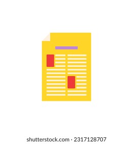 document icon. paper icon symbol