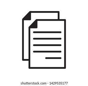 Document icon ,paper icon vector illustration