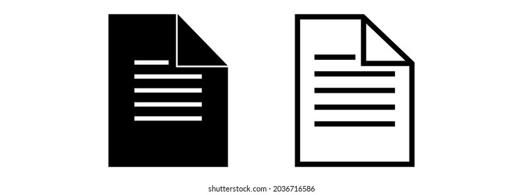 document icon, paper icon vector illustrations