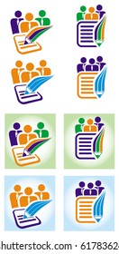 Document icon with pencil and human silhouette