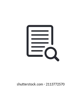 Dokumentsymbol. Persönliches Dokument. Vertrag. Arbeitsblattsymbol. Dateisymbol. Piktogramm-Brief. Umfrage. Dokument drucken. Hinweise. Schreiben. Vertragsunterzeichnung. Dokumentensuche. Dateisuche. Wunderglas. Suchen