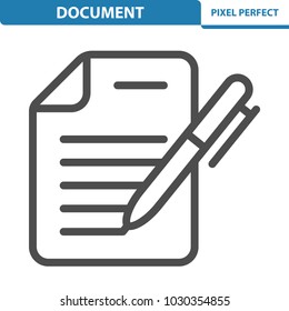 Document Icon. Professional, Pixel Perfect Icons Optimized For Both Large And Small Resolutions. EPS 8 Format. 12x Size For Preview.
