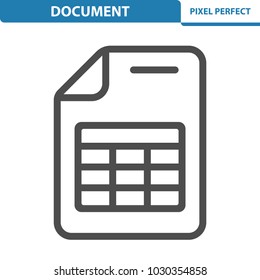 Document Icon. Professional, Pixel Perfect Icons Optimized For Both Large And Small Resolutions. EPS 8 Format. 12x Size For Preview.
