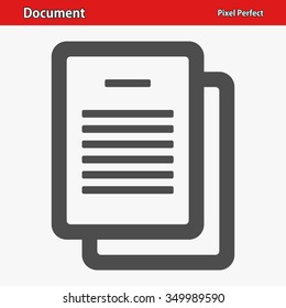 Document Icon. Professional, pixel perfect icons optimized for both large and small resolutions. EPS 8 format.