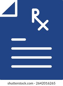 Document icon related to medical care directives providing medical prescriptions and their use in health care
