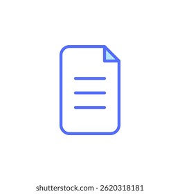 Document Icon Representing Business Planning and Strategic Management Concepts with Bullet Points and Clear Layout on a Simple Background