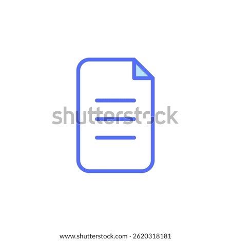 Document Icon Representing Business Planning and Strategic Management Concepts with Bullet Points and Clear Layout on a Simple Background