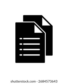Document icon representing files, reports, and paperwork, suitable for office, business, digital storage, contracts, education, and information management applications