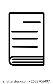 Document icon, representing text or a book