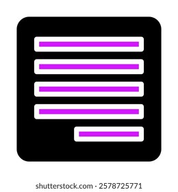 Document icon with rounded corners and violet lines