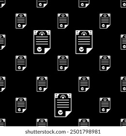 Document Icon Seamless Pattern, Digital Document Paper, Business, Note, Information, Paper, Sheet, Contract, Vector Art Illustration