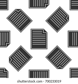 Document icon seamless pattern on white background. Flat design. Vector Illustration