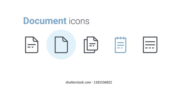 Document icon set