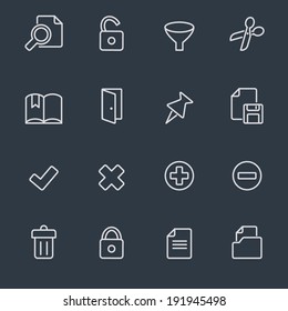 Document icon set