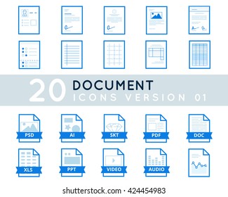 Document Icon Set.
