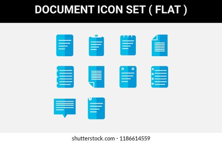 Document Icon Set ( Flat )