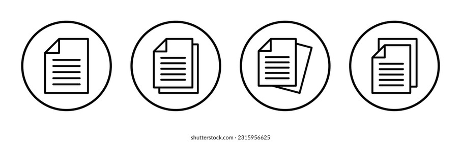 Bild mit Dokumentsymbol gesetzt. Papierzeichen und -symbol. Dateisymbol