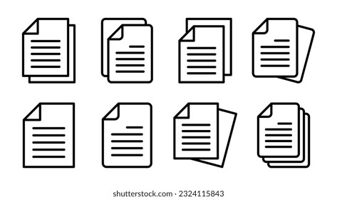 Bild mit Dokumentsymbol gesetzt. Papierzeichen und -symbol. Dateisymbol