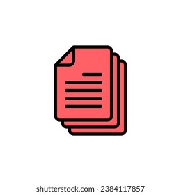 Document icon set illustration. Paper sign and symbol. File Icon