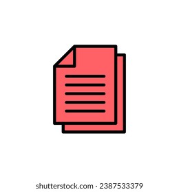 Document icon set illustration. Paper sign and symbol. File Icon