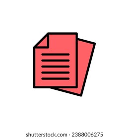 Ilustración del conjunto de iconos del documento. Signo y símbolo de papel. Icono de archivo