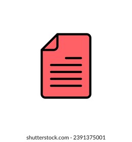 Document icon set illustration. Paper sign and symbol. File Icon