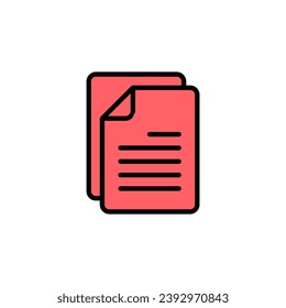 Document icon set illustration. Paper sign and symbol. File Icon