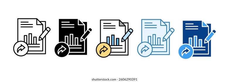 Document Icon Set Multiple Style Collection
