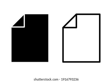 Symbol-Set des Dokuments. Papiersymbol. Dateisymbol