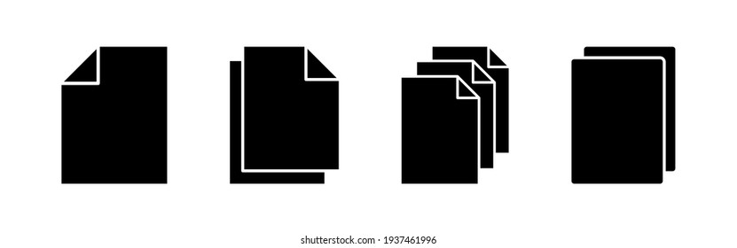 Document icon set. Paper icon. File Icon