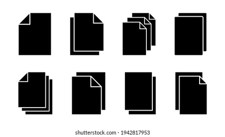 Document icon set. Paper icon. File Icon