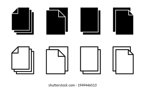 Document icon set. Paper icon. File Icon