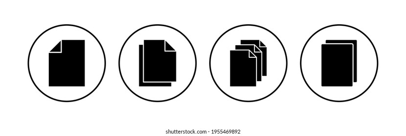 Document icon set. Paper icon. File Icon
