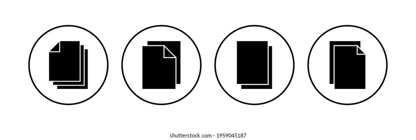 Document icon set. Paper icon. File Icon